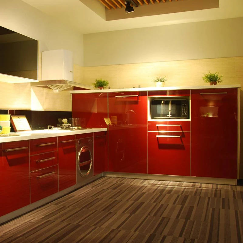High Gloss Red Acrylic Kitchen Cabinets Direct From China Kitchen