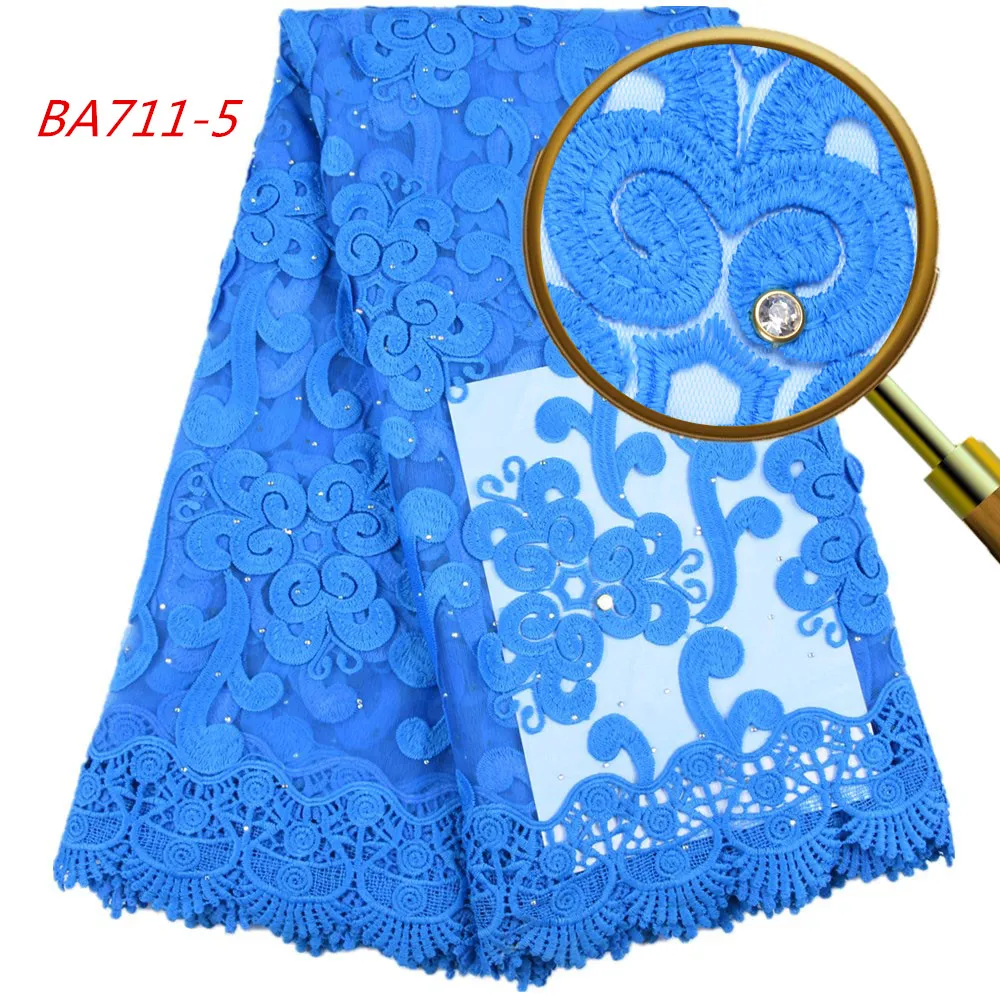

1670 Free Shipping African French Lace Fabric Sky Blue Color 3D Milk Lace Fabric