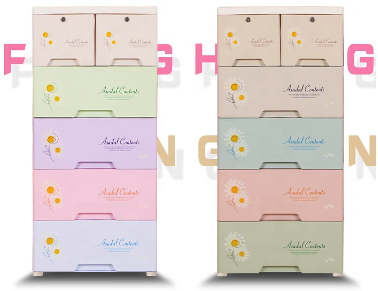 

5 Tier Cheap Plastic Storage Shelf Drawers Baby Storage Cabinet, 2 to choose