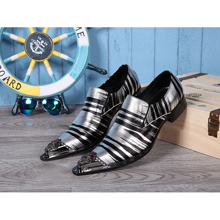 

NA050 fashion men Favorite Handmade Genuine leather front Metal Toe men's party and wedding Casual shoes, As the picture