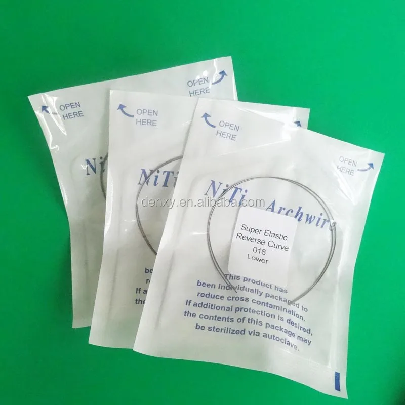 
Denxy Orthodontics Dental Colored Niti Arch Wires Super Elastic 