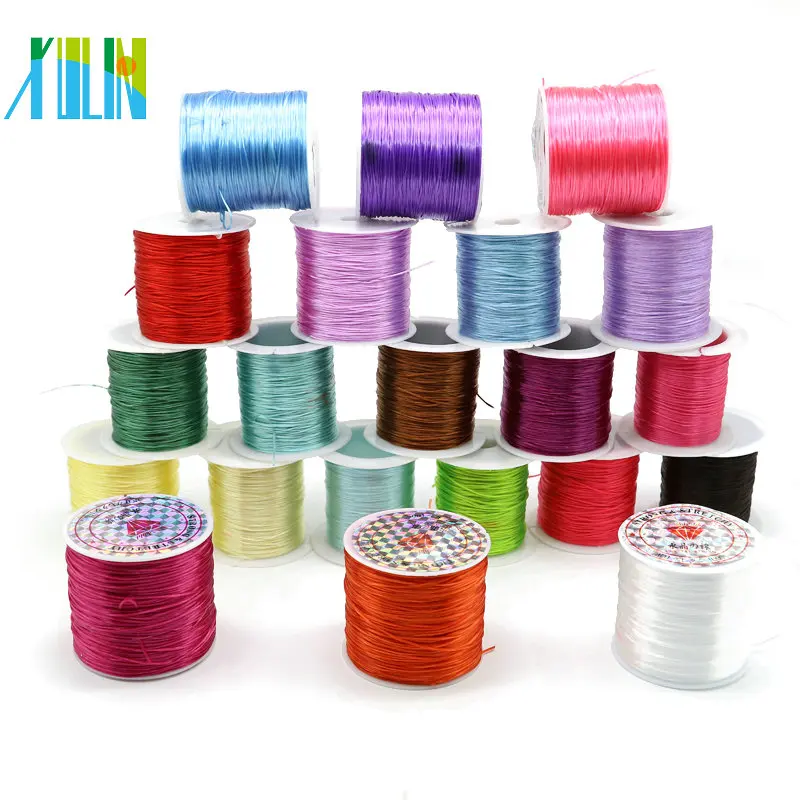 

XULIN Stretch Beading TPU Cord Elastic Rope For Bracelet, Flat Elastic Milk Color String For DIY Jewelry