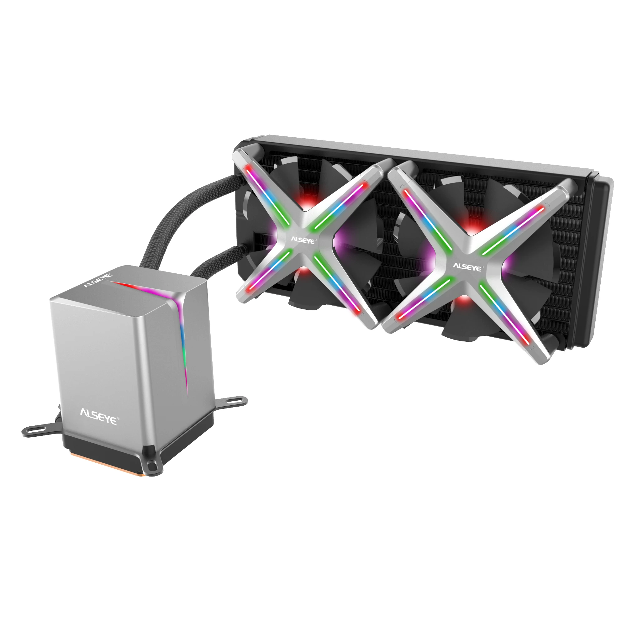 Alseye Xtream series 240mm liquid cpu cooling for gaming with rgb fan