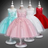 

Fashion Western Girls Pink Color Formal Party wear sleeveless Satin Dress