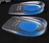 1Pair Women Massaging Soft Silicone Gel Insoles Feet Cushion Foot Massager Care Half Heel Insole Shoe Pad Height Increase
