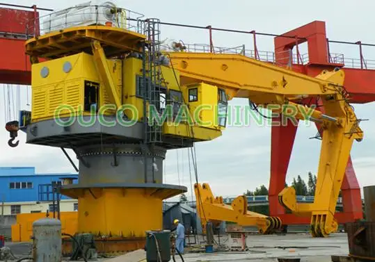 
100T Portal Crane with Knuckle Boom crane 360 degree slewing heavy duty crane 