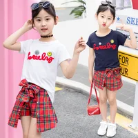 

Summer wholesale fashion baby kids girls casual t-shirt dress set