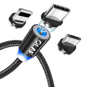 OLAF 2m Magnetic Micro USB Type C Lightning Charger Cable