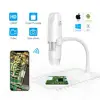 2MP 8LED 1000X white color CE/FCC/RoHS portable wifi wireless electronic digital microscope camera magnifier for iphone/andriod