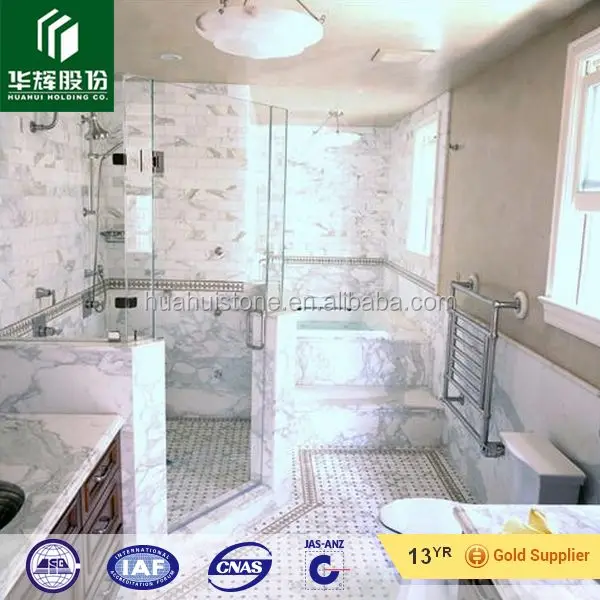 Baño azulejos calacatta mármol blanco-Mármol-Identificación del