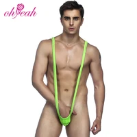 

High quality green color one piece sexy men bikini men's swimwear