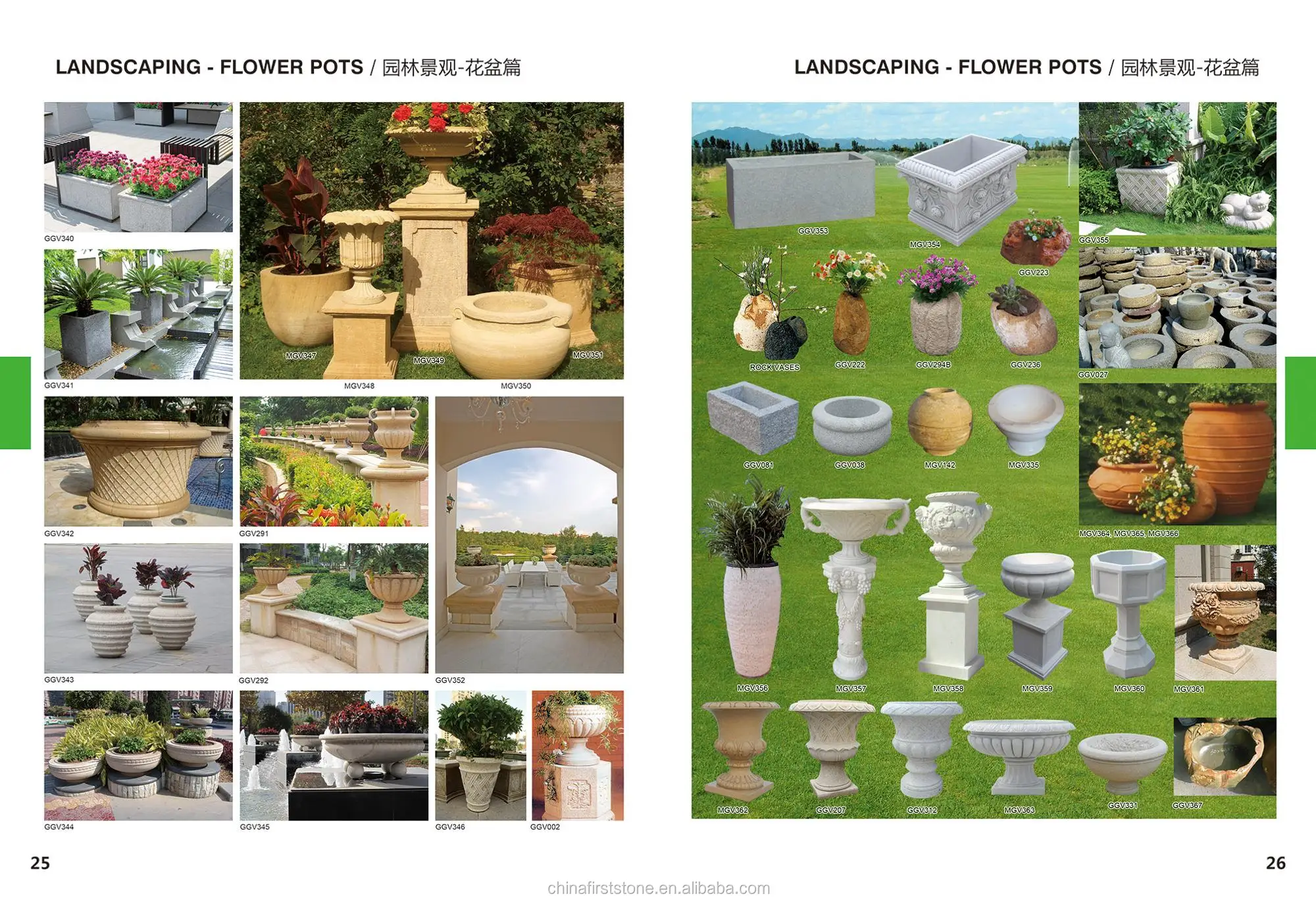 China Cheap Wholesale White Grey Granite Stone Carved Big Cup Shape Flower Pot With Stand