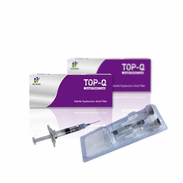 

2ml TOP-Q dermal filler face injection correction deep wrinkles hyaluronic acid, Transparent