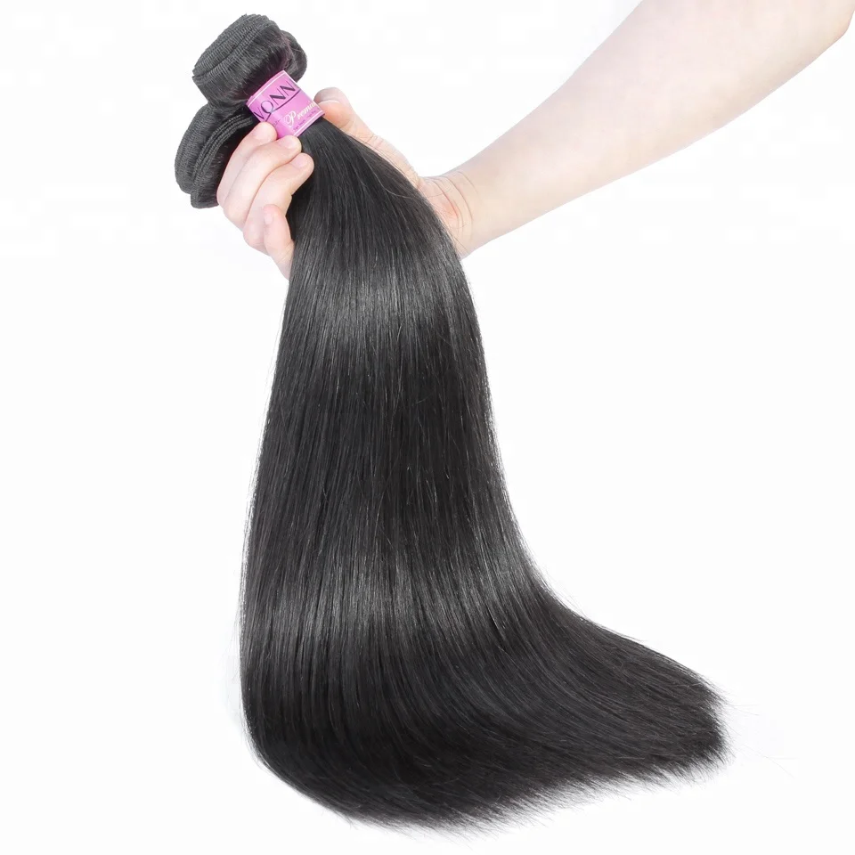 

Yvonne 100% Virgin Peruvian Hair Elegant Natural Straight Human Hair Weave, Natural color(#1b)