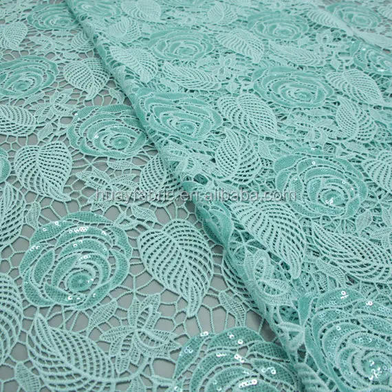 mint lace fabric