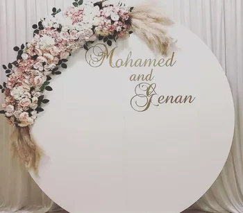 Round Acrylic Backdrop White Acrylic Wedding Board For Events ...