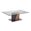 Modern MDF high gloss painting covered by stainless steel coffee table
