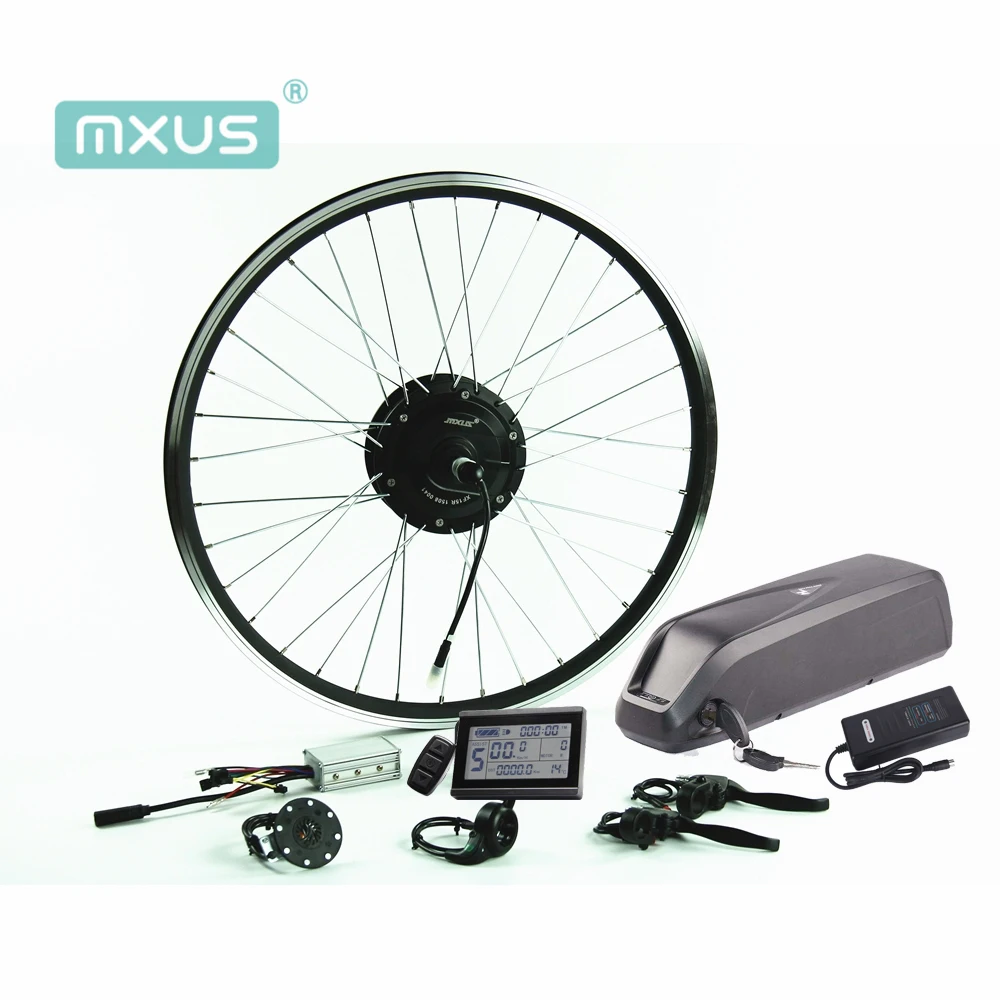 

Manufacturer high torque 350w geared brushless electric bicycle hub motor assemble with rim