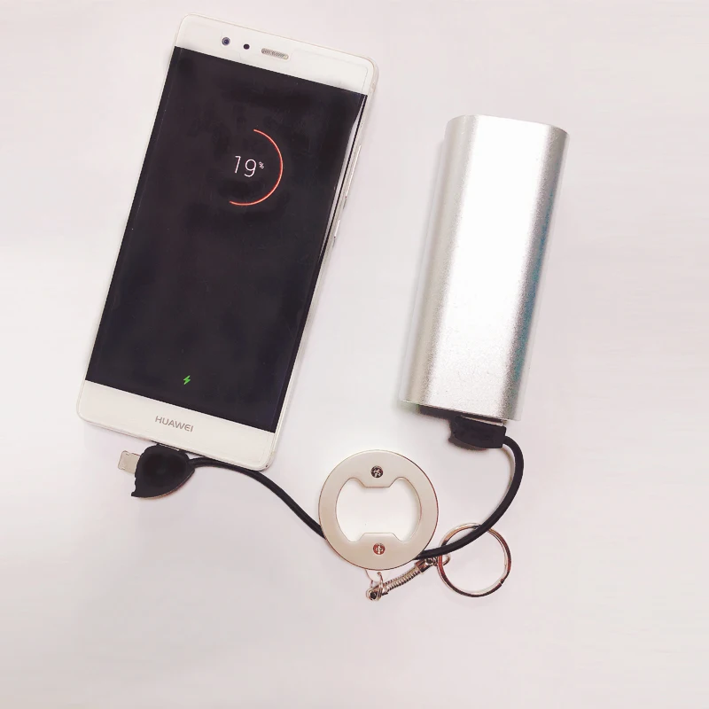 Factory bottle opener keychain usb cable 3 in 1 key ring muliti-function usb charger for ios for android for type c - ANKUX.COM