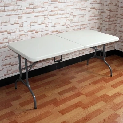 
HDPE folding plastic outdoor dinning table cheap long folding table with metal tube  (60424949705)