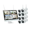 NVR Kit 8CH Wireless Camera System 720p 960p 1080p 8CH 15.6inch Wifi NVR Kit Bullet IP CCTV Camera