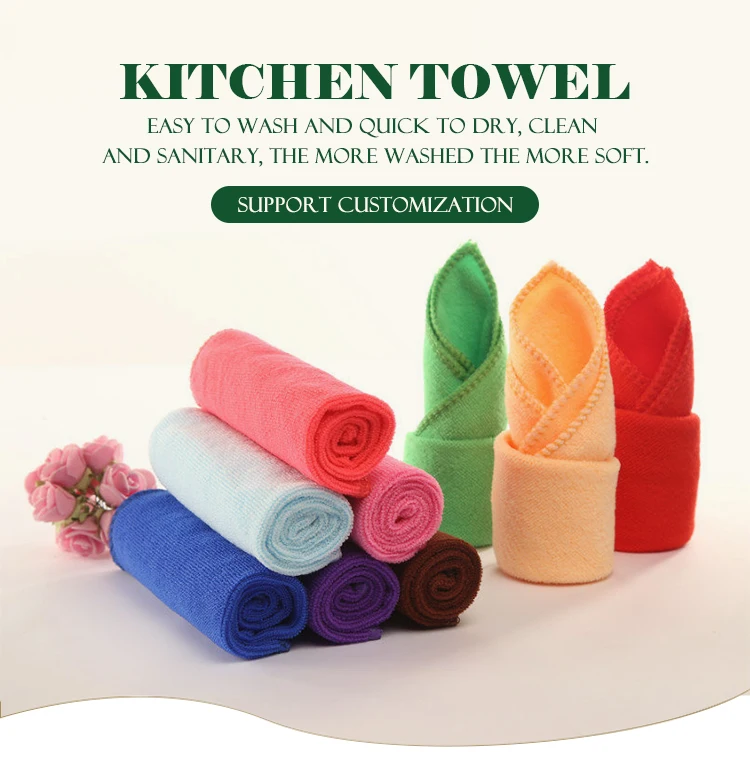 wholesales custom 150gsm-800gsm kitchen microfiber dishcloth