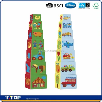 cardboard stacking boxes toy