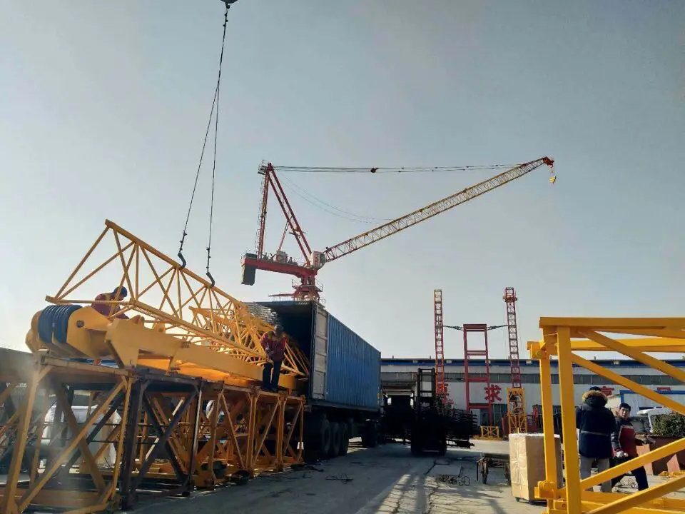 塔式起重机制造商10吨60m动臂pt6016无气塔式起重机