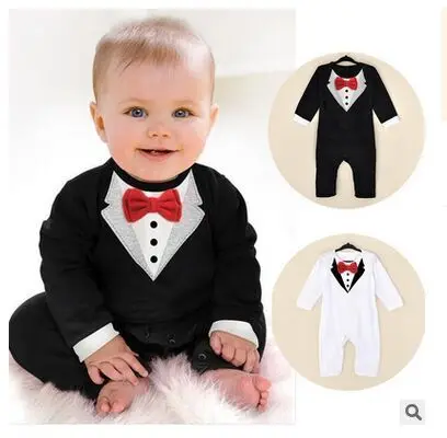 Baby boy suit The latest version of the gentleman ha garments Spring model climb clothes toddle