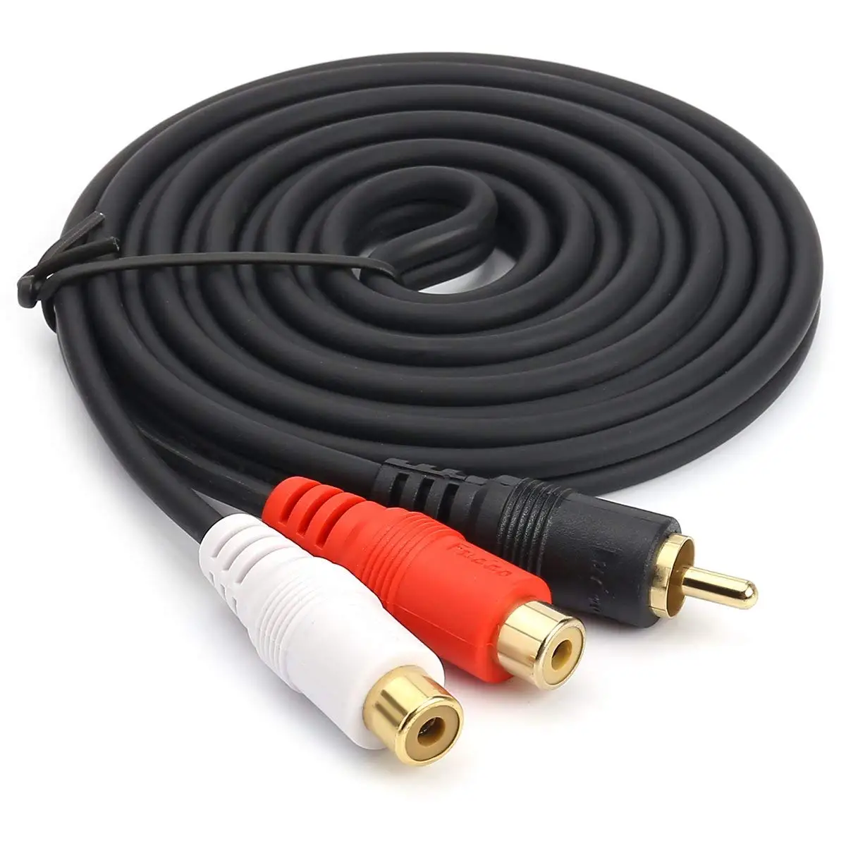 ; Assembled in The USA with Welded Locking Bananas 10 Foot Blue Jeans Cable Ten White Speaker Cable Single Cable - for one Speaker