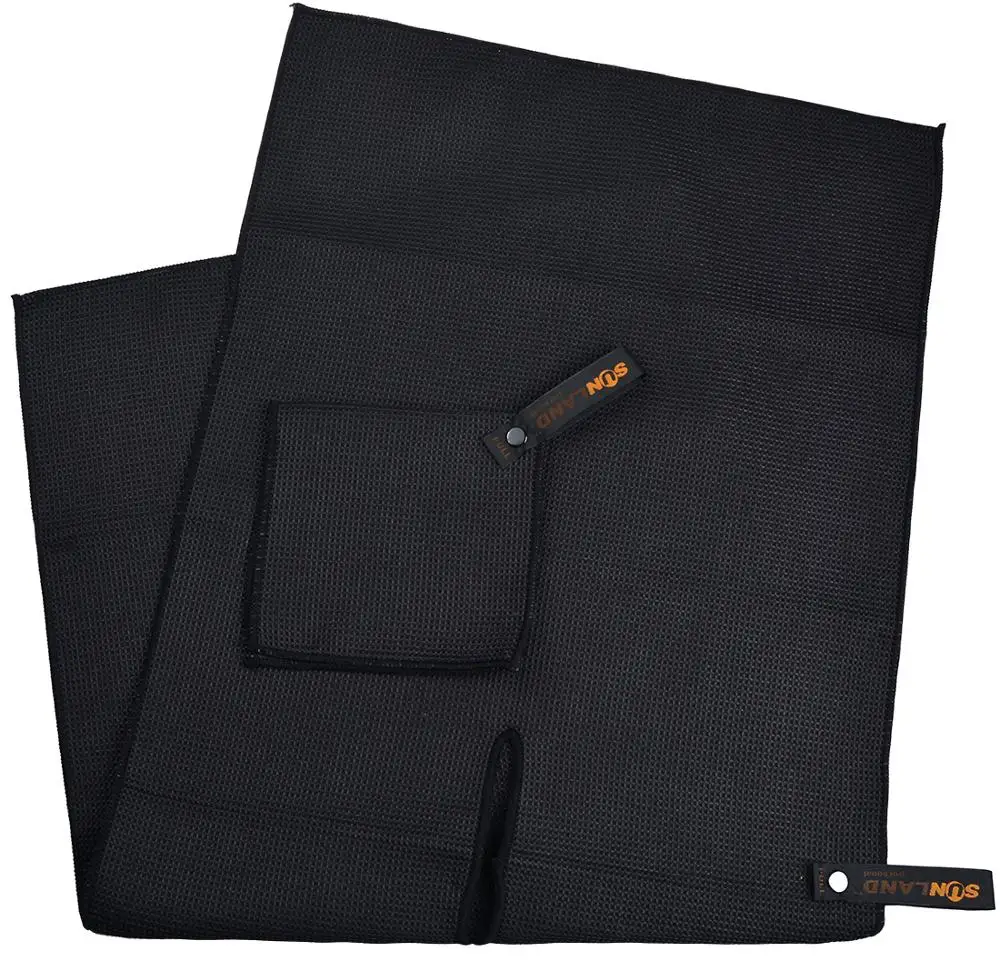 

China Wholesale Black microfiber quick dry golf towel, White;black