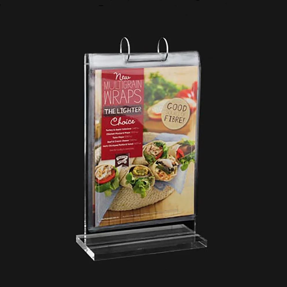 Acrylic Menu Stand Holder A4 A5,Customized Acrylic Menu Holder With