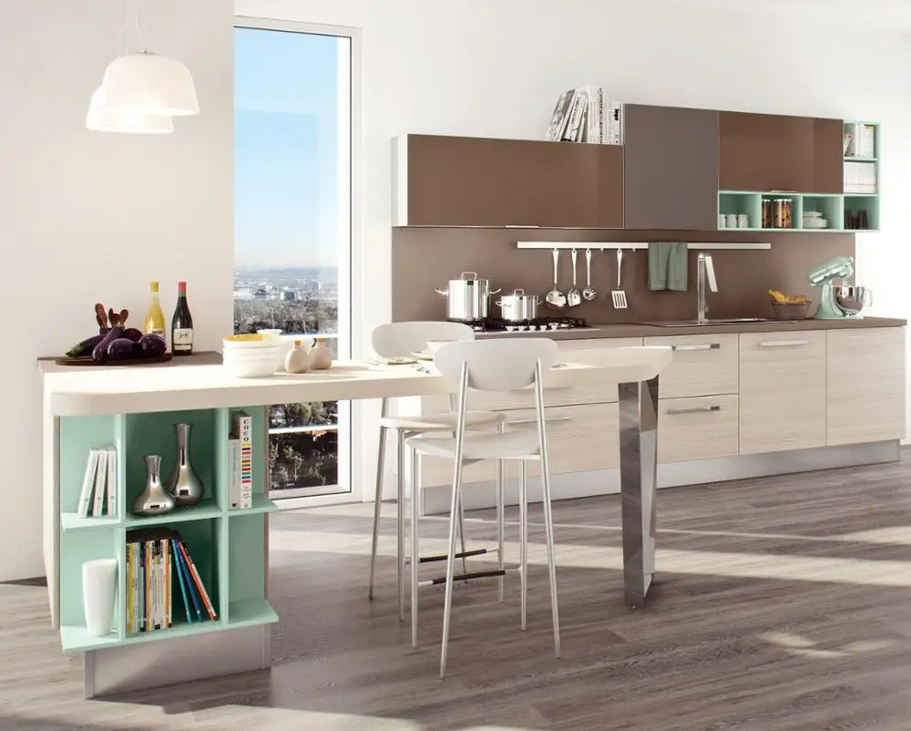 French Modern Custom High Gloss Small Complete Kitchen Cabinets Sets
