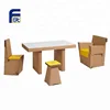 Cardboard model of table and chair