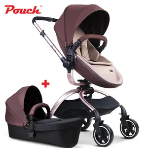 Image of baby stroller 3 in 1 EU country stroller baby high landscape factory sell 3 in 1 baby carriage