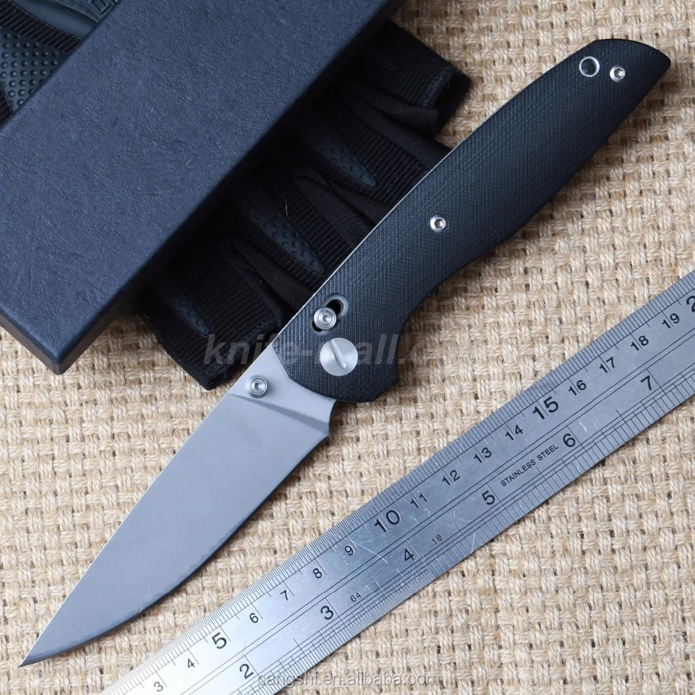 

Russian style tactical folding knives with d2 blade Knife, Black