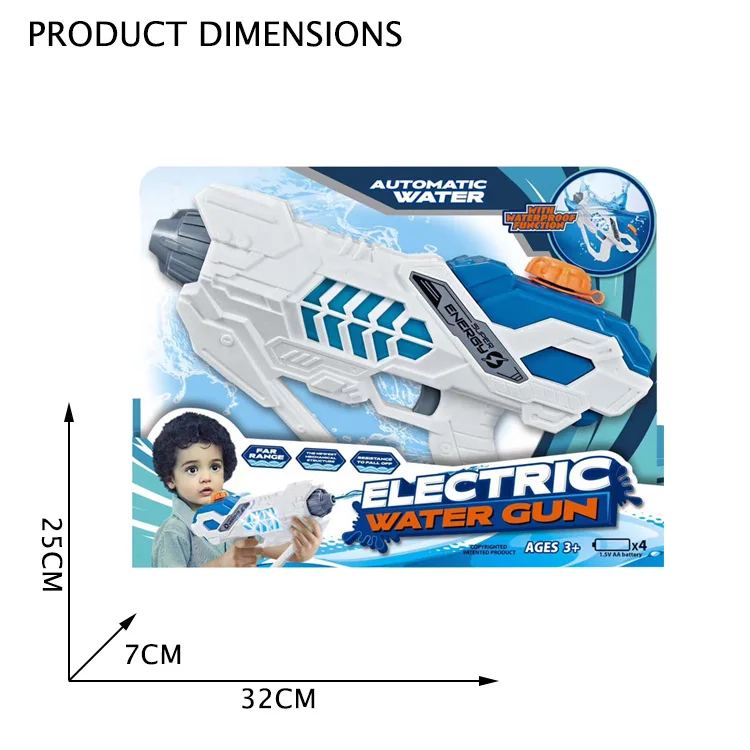 Flash Light Electric Water Gun Automatic Water Gun Toy Summer Toy Kids