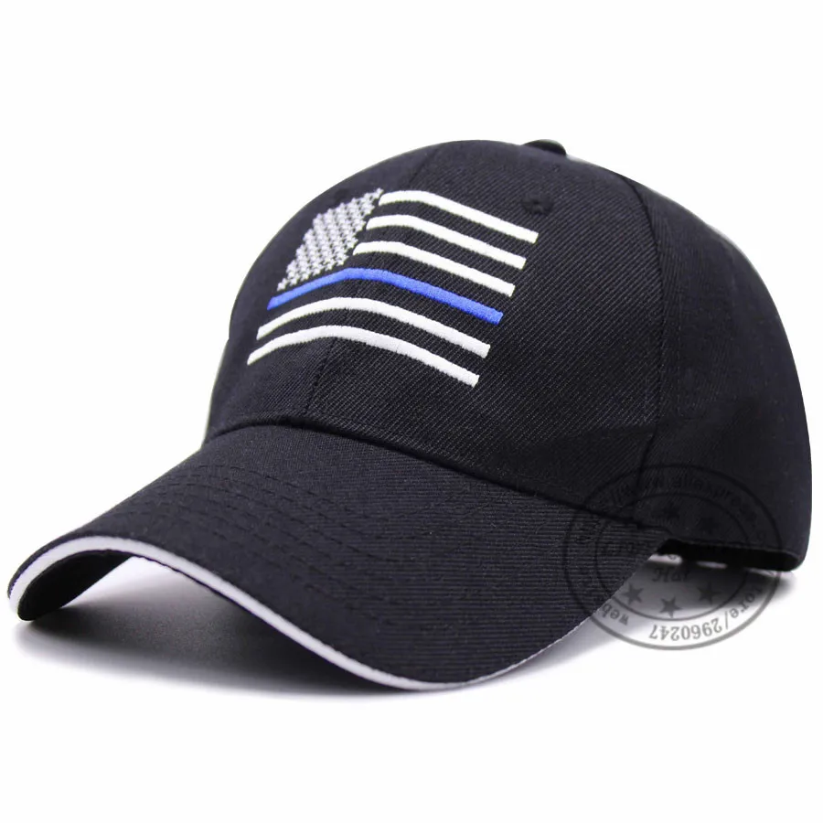 

Thin Blue/ Red Line US flag Tactical Hat Casquette For Police Law Enforcement Embroidered American flag Baseball Caps STOCK