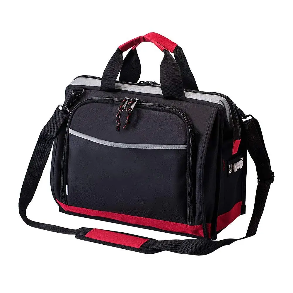 
Wide Mouth Tool Storage Bag Tool Bag with Adjustable Shoulder Strap 