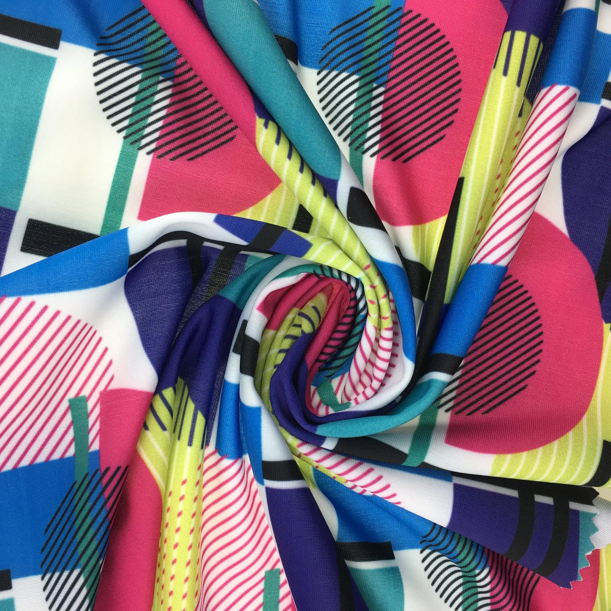 Polyester Material Digital Printing Swim Fabric For Custom Designs