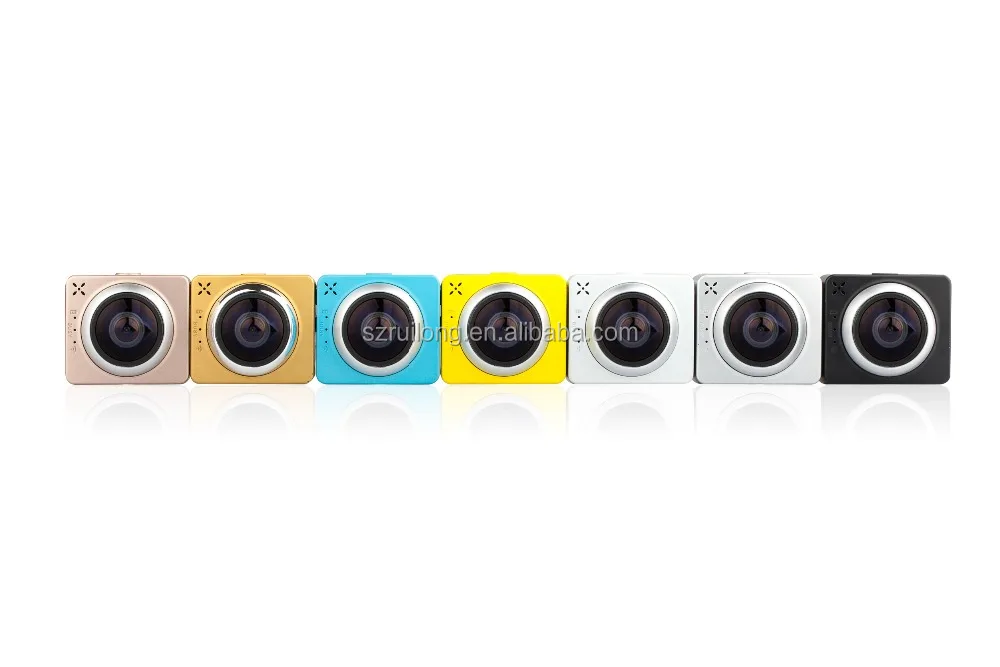 New Arrival Wholesale 360 Degrees Panorama VR Camera H.264 WIFI Cube 360 Action Camera