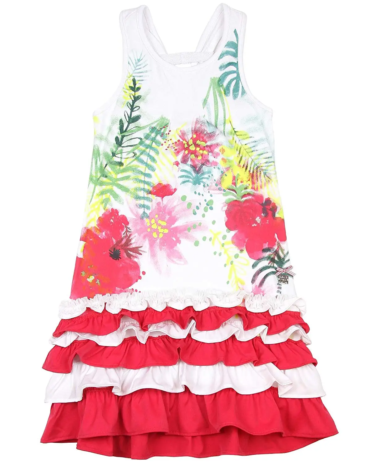 Sizes 5-12 Deux par Deux Girls/' Printed Top Flamingo Edit