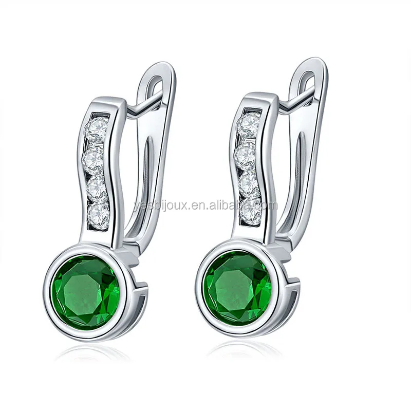 

cz zirconia gemstone rhodium earring jewelry