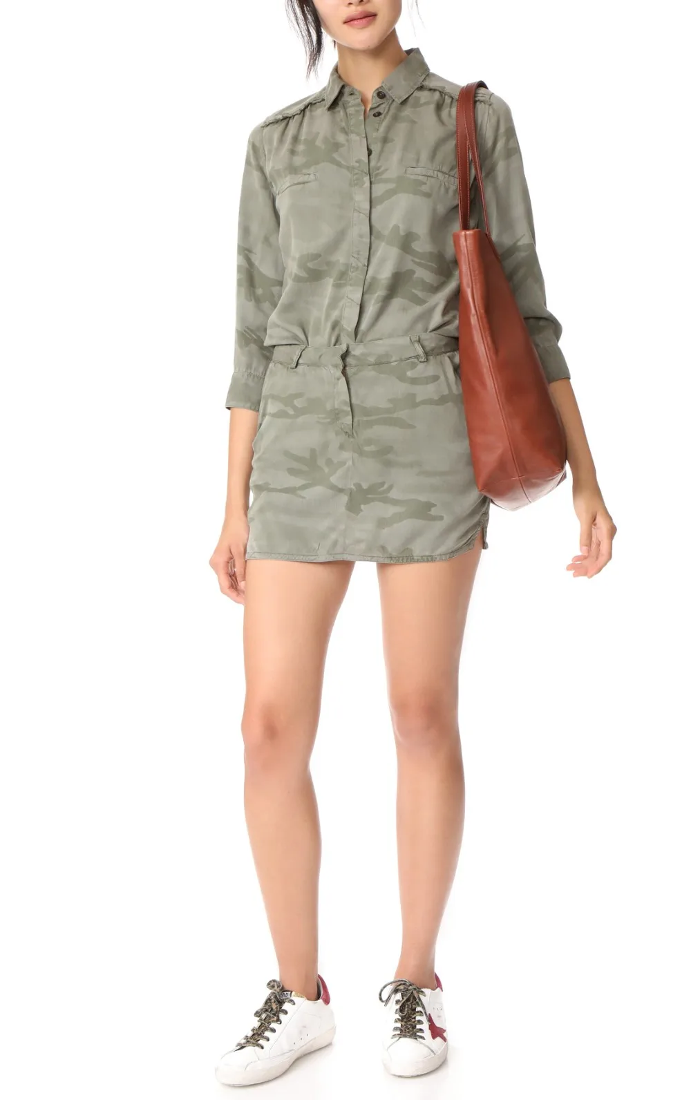 新款女装迷彩印花连身衣连衣裙