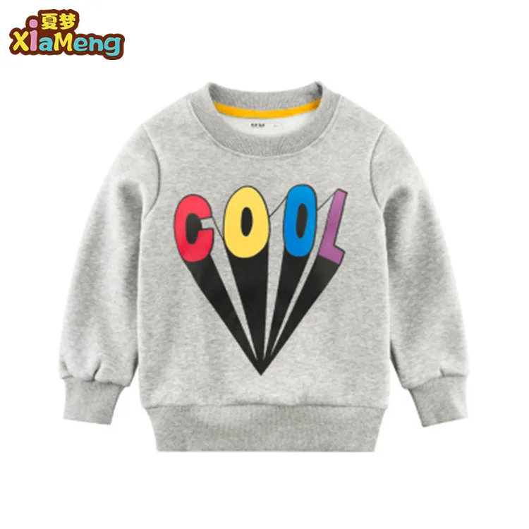 

Custom made factory price long sleeve cotton oem kids hoodies, Gray