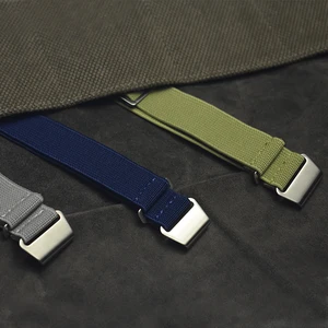 Ready to Ship Free Sample Low Moq nylon fabric Waterproof Stretch Elastic Watch Band 18/20/22mm elastic  nylon nato watch straps