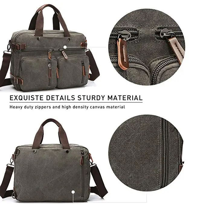 Laptop Canvas Messenger Bag Crossbody Black,Shoulder Flap Canvas ...