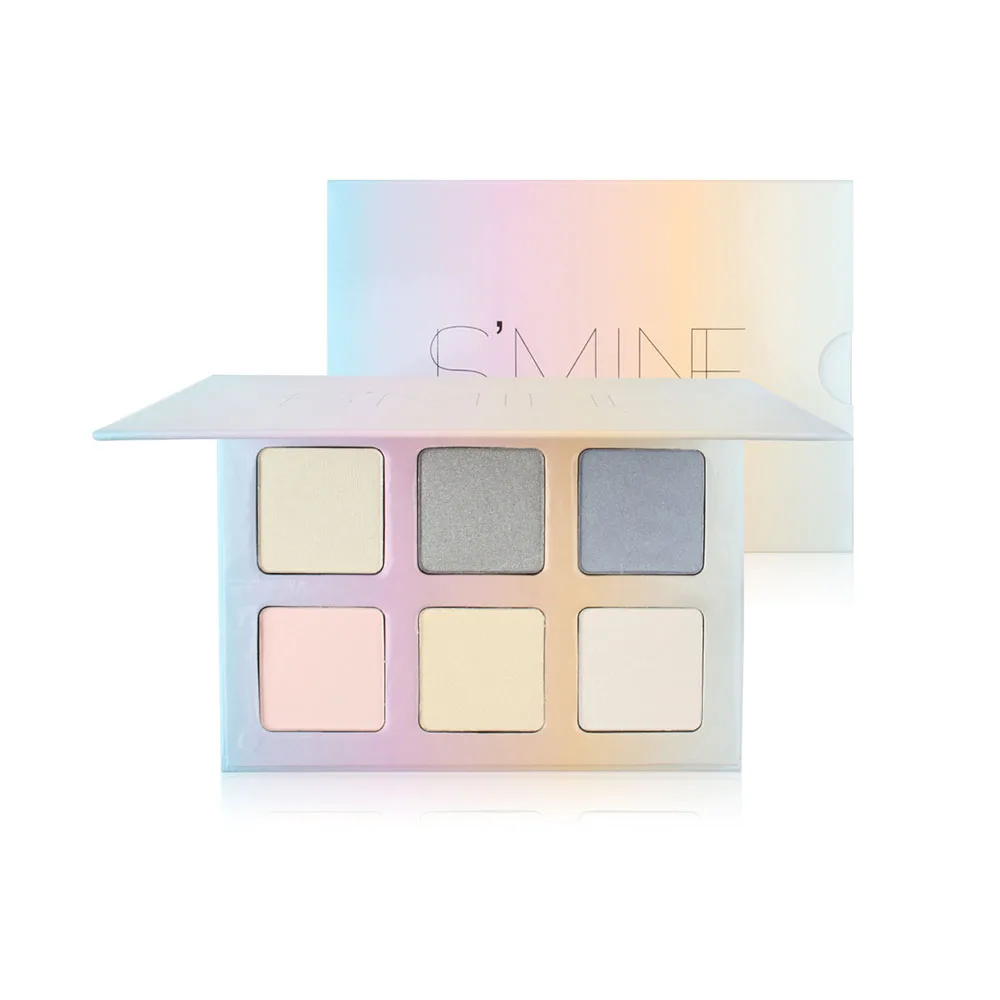 

Private Label 6 Color Highlighter Contour Palette with Cardboard