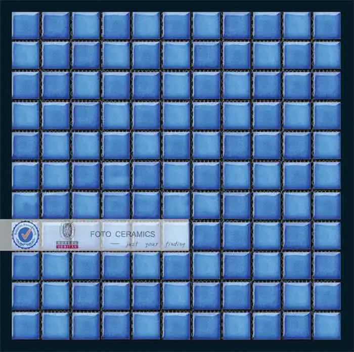 Foto 23x23mm kiln change series blue ceramic mosaic tile price