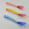 High Quality Comfortable Flexible Temperature Color changing Silicone Spoon For Baby, Baby Temperature Silicone Spoon
